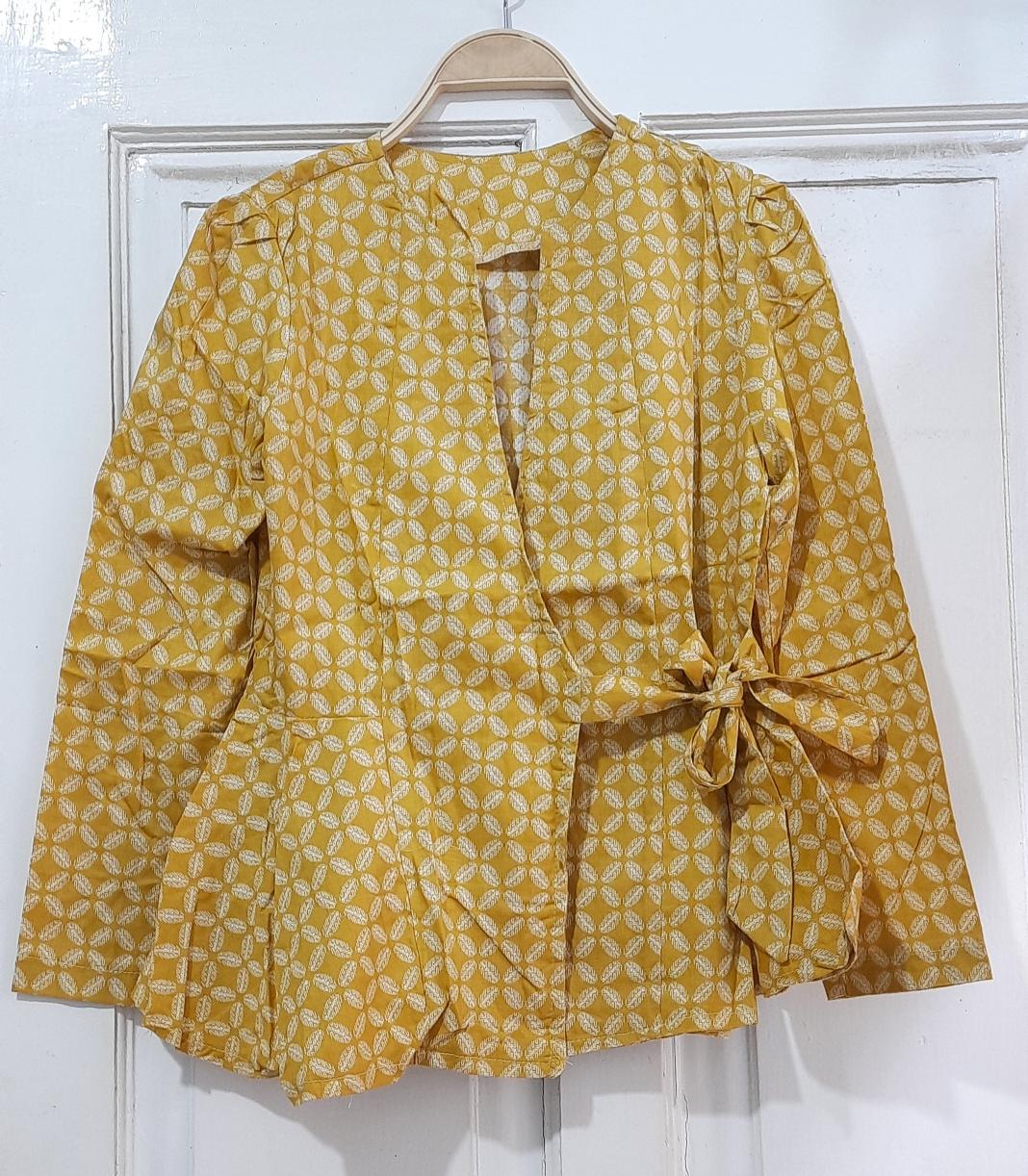 Pretty Batik Valencia Atasan Batik Peplum Lengan Panjang - Blouse Wanita Fit Up To L