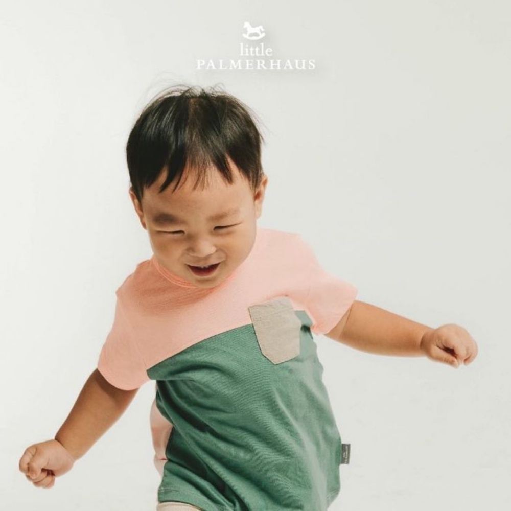 Little Palmerhaus Pocket Tee Tricolor - Kaos Bayi dan Anak Usia 1, 2, 3 Tahun