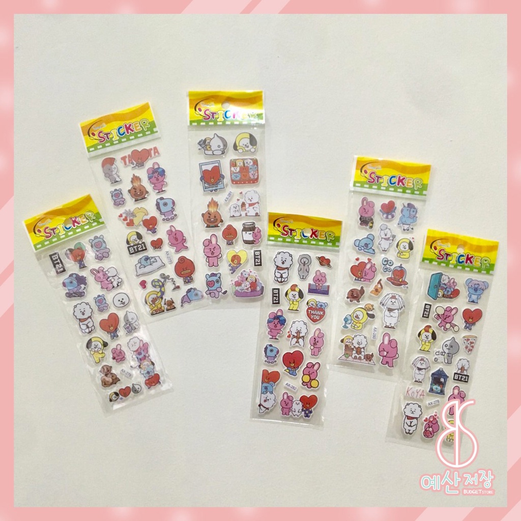 

[BS] BISA COD Sticker Bubble BT21 Stiker 3D Cartoon Decorative - KP435