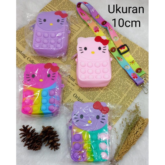 Tas Selempang pop it/Tas selempang Hello Kitty 10cm harga/lusin