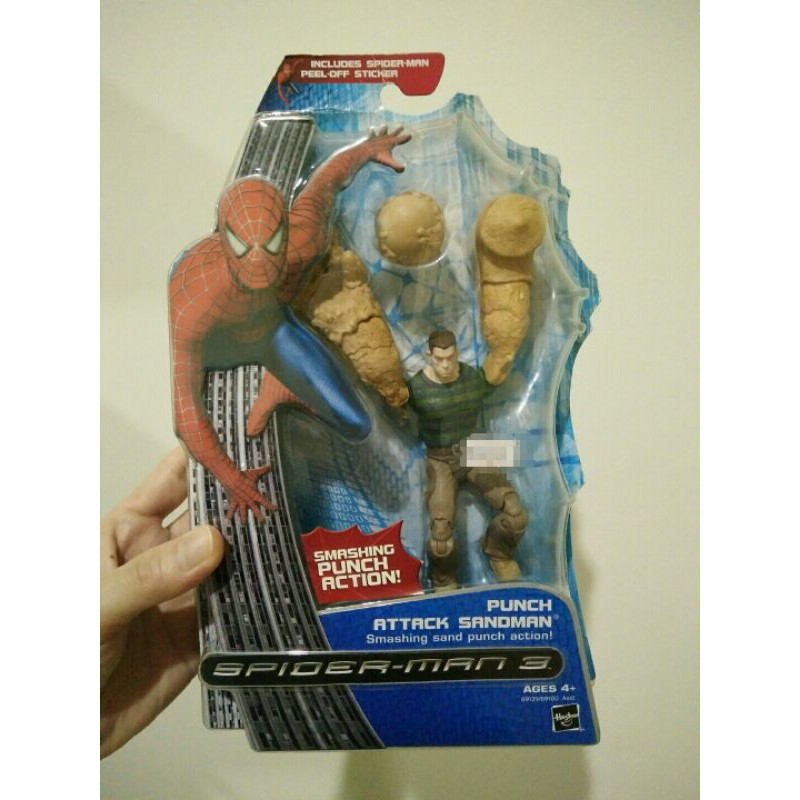 Spiderman Spider-Man 3 Smashing Punch Attack SANDMAN Hasbro Original
