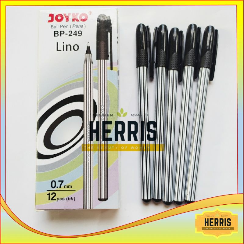 

1 Pak Ballpoint Pen Pulpen Joyko BP-249 Lino Tinta Hitam