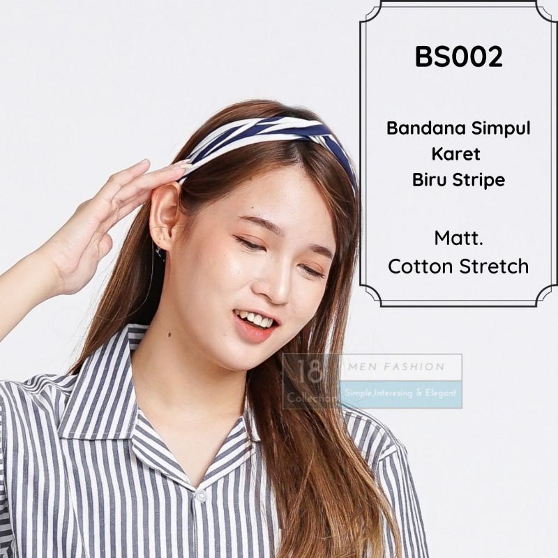 [Bisa COD] Bandana Wanita Bando Motif Salur