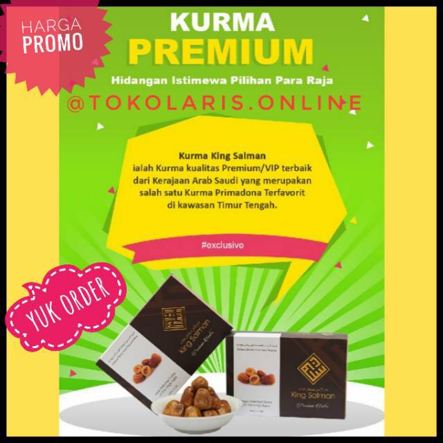 

Terenak KURMA KING SALMAN PREMIUM/VIP/ KURMA SUKARI GRADE VIP/(1box)