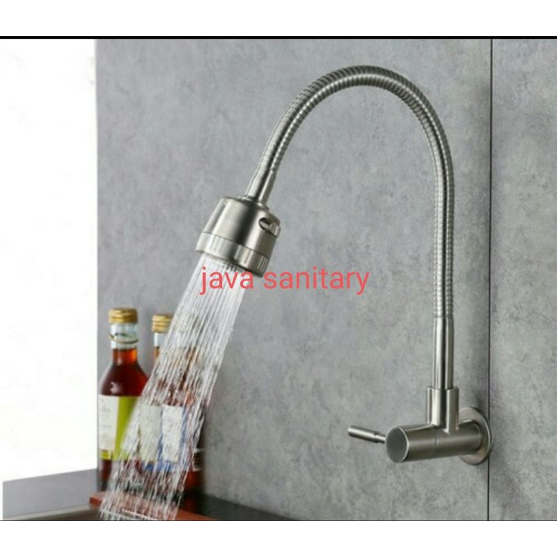 Kran Cuci Piring Stainless/Kran Fleksibel Tembok