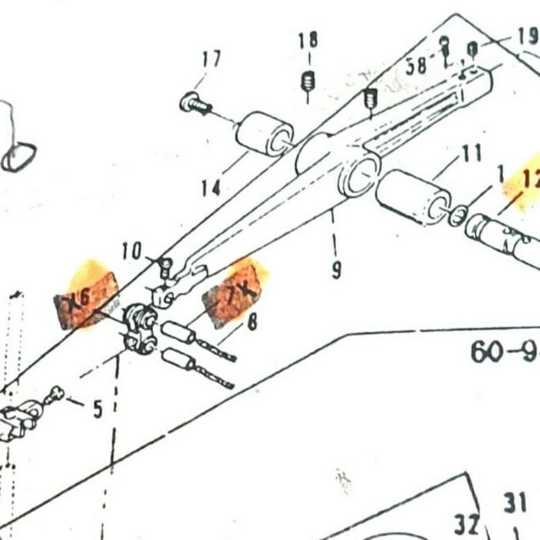 Kaca Mata Ayunan Tiang Jarum + Pen Mesin Karet Kansai 1404 / Kaca Mata 66-111