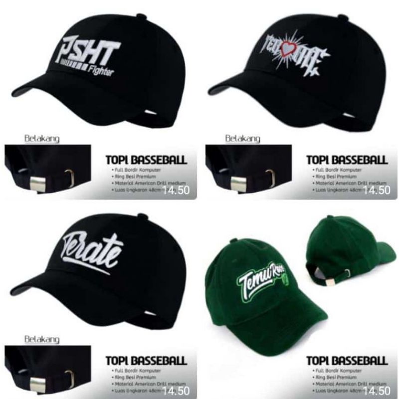 (BISA COD) TOPI PSHT TOPI BASEBALL PSHT TOPI DISTRO PSHT BORDIR