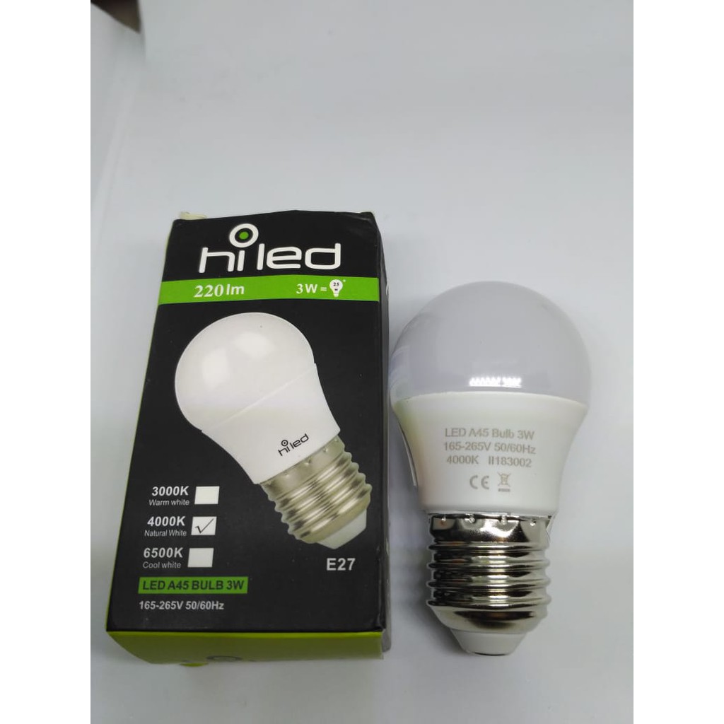 BOHLAM LED 3Watt LAMPU LED HILED 3 WATT 4000 K LED BULB HILED 3W 4000K