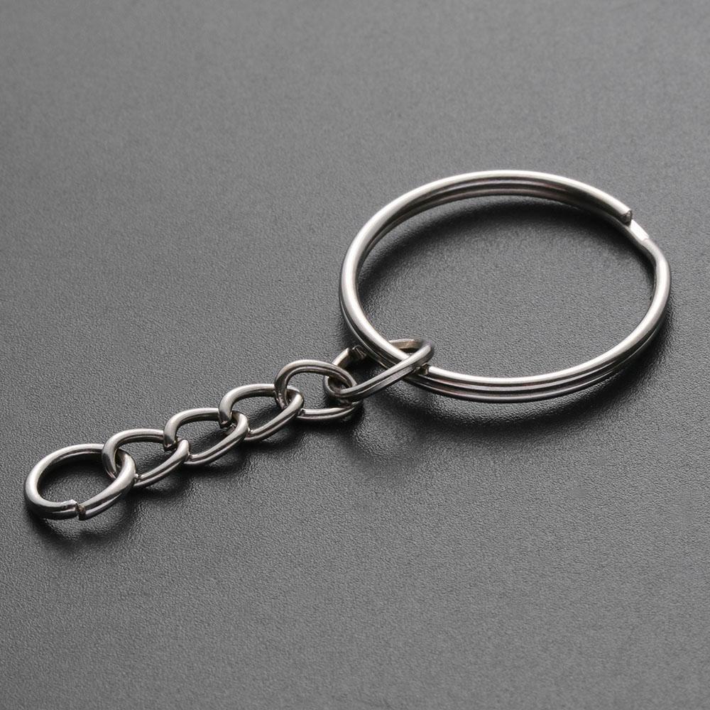 Solighter 25mm Keyring Perhiasan Dipoles Perak Split Ring Key Fob