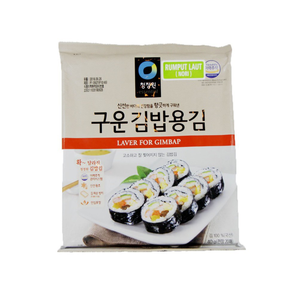 

Roasted Kimbop / Daesang Roasted Kimbap / Rumput Laut Gimbap / Rumput Laut / Nori / 40gr / 40 gram