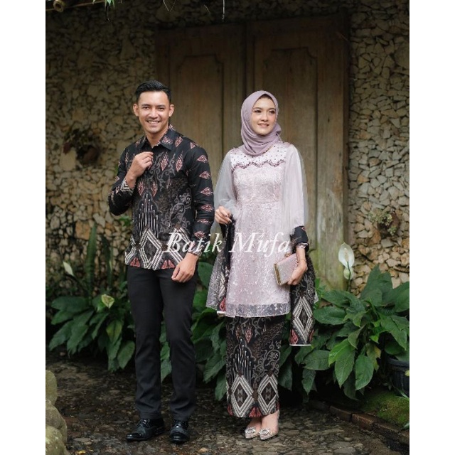 Batik couple Kebaya Luna Rose KEBAYA MODERN Kebaya couple Kebaya untuk lamaran wisuda