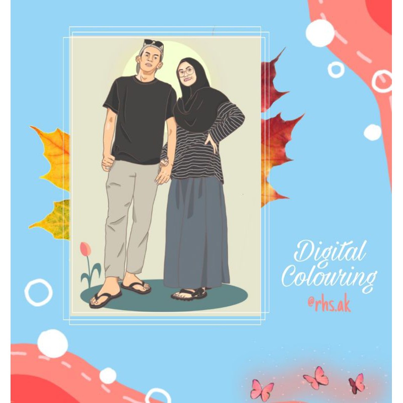 Sketsa Wajah Digital Bingkai