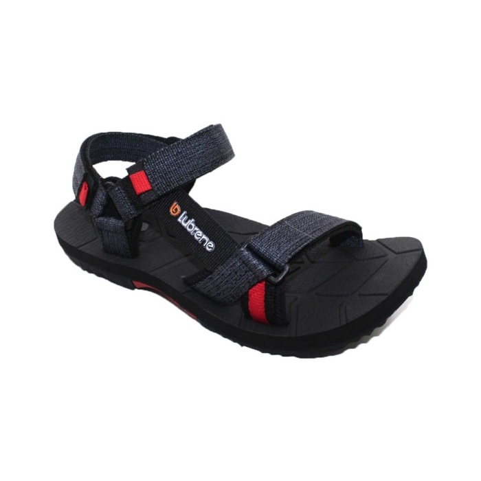 FASHION PRIA SEPATU PRIA LUBRENE SANDAL GUNUNG PRIA GABINO GM BLACK