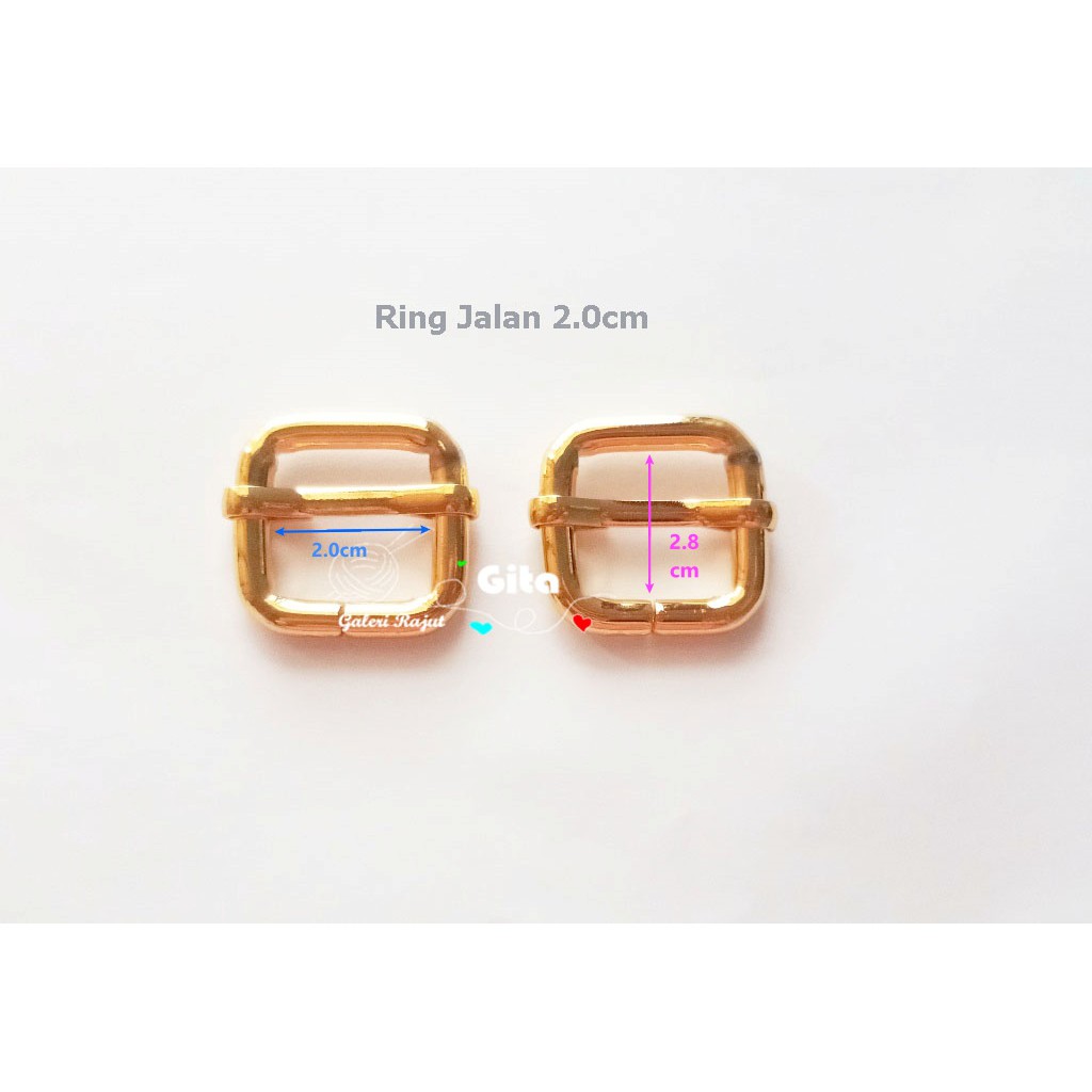 Ring Jalan Tas Selempang 2.0x2.8cm tebal / Ring Jalan / Ring Tas