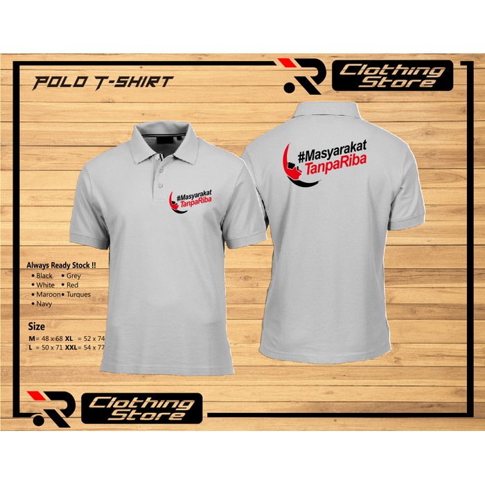 (BEST PROMO)    Poloshirt / Kaos Polo Masyarakat Tanpa Riba Terbaru Murah Distro -Palace Store