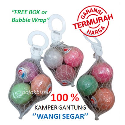 KAMPER BOLA GANTUNG 3PCS WANGI SEGAR 100% GARANSI ORIGINAL KAMPER WANGI SEGAR