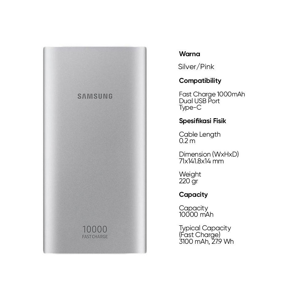 [promo buy 1 get 1] Powerbank Samsung 10000mAh Type C