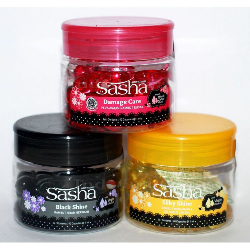 Sasha Hair Vitamin Rambut isi 40 Pcs Original