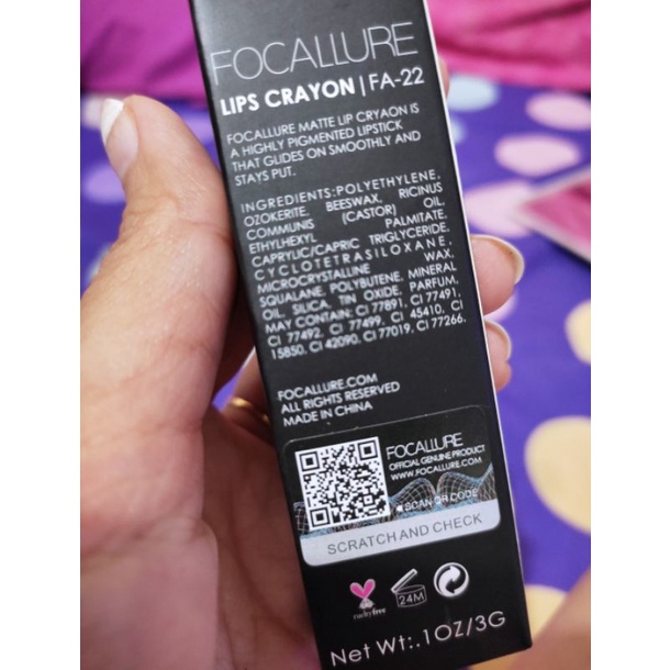 focallure matte lip crayon 07