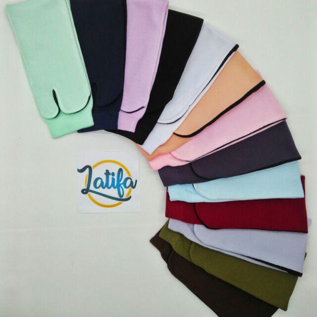 Kaos Kaki Jempol Polos Nilon Telapak Hitam Dewasa [ 1 LUSIN ]-Campur warna