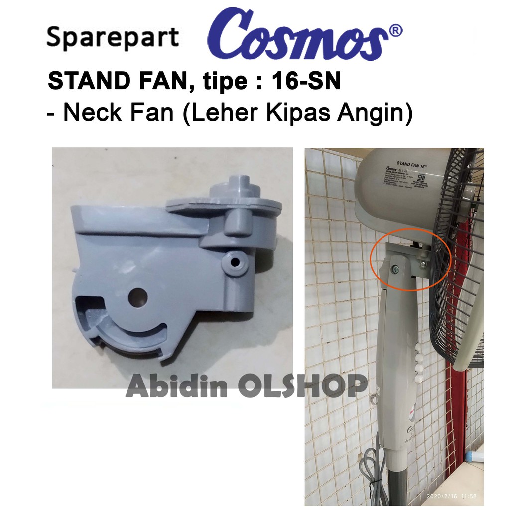 Jual Spare part kipas angin COSMOS tipe STAND FAN 16SN leher neck