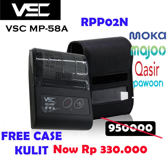 PRINTER THERMAL MOBILE BLUETOOTH CODESOFT HPM-200 USB + BLUETOOTH RPP02N