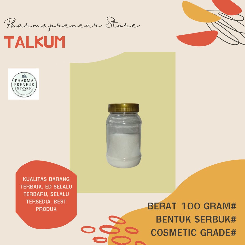 Talkum Serbuk Cosmetic Grades Best Quality 100 Gram