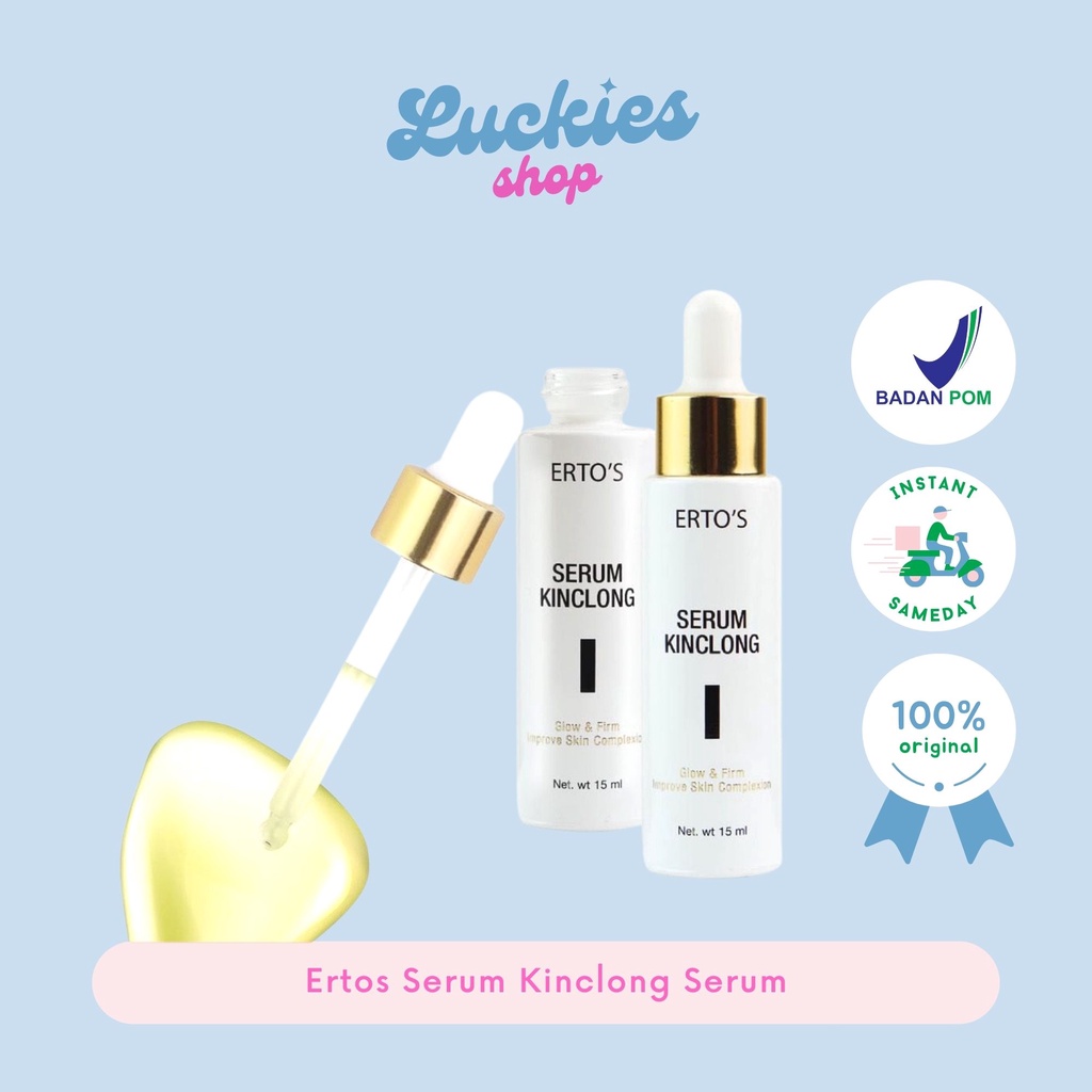 BPOM Ertos Serum Kinclong Serum Glowing Erto's Serum Pencerah Wajah Serum Ertos Glowtening