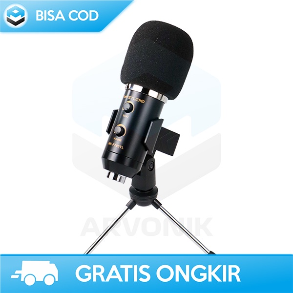 MICROPHONE WITH STAND WINDSHIELD MIKROFON TAFFSTUDIO 30HZ-20KHZ 3.5MM