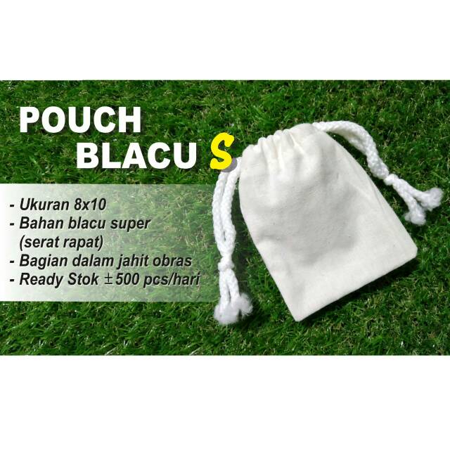 8x10 TAS SERUT BLACU / POUCH BLACU / SERUT BLACU / TAS SOUVENIR BLACU POLOS MURAH SIZE S