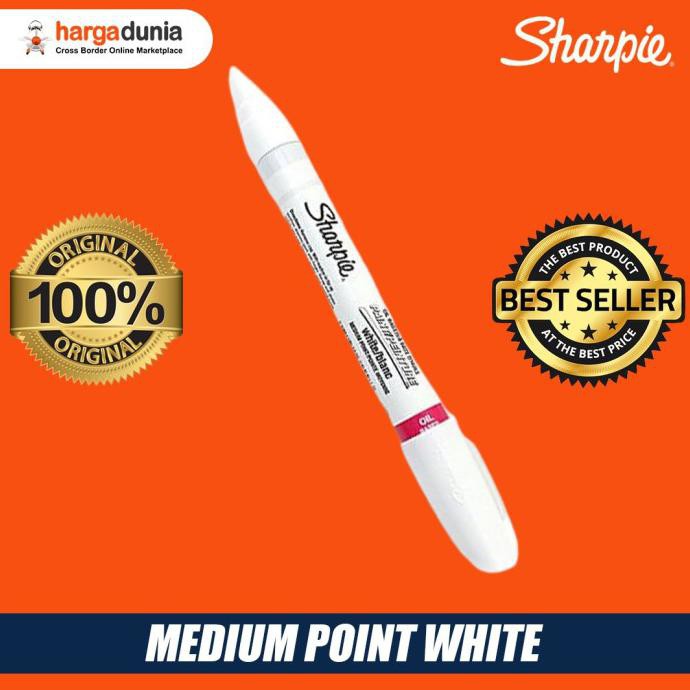 

SHARPIE WHITE MEDIUM SPIDOL MARKER OIL-BASED PEMUTIH SEPATU SNEAKERS