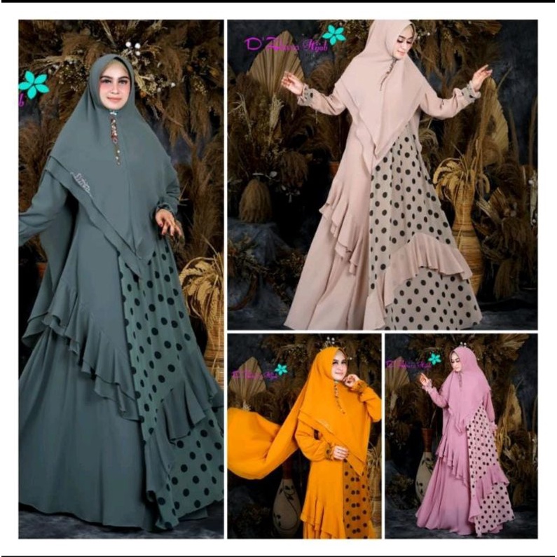 dress muslim/gamis syari/gamis terbaru Syakira syari