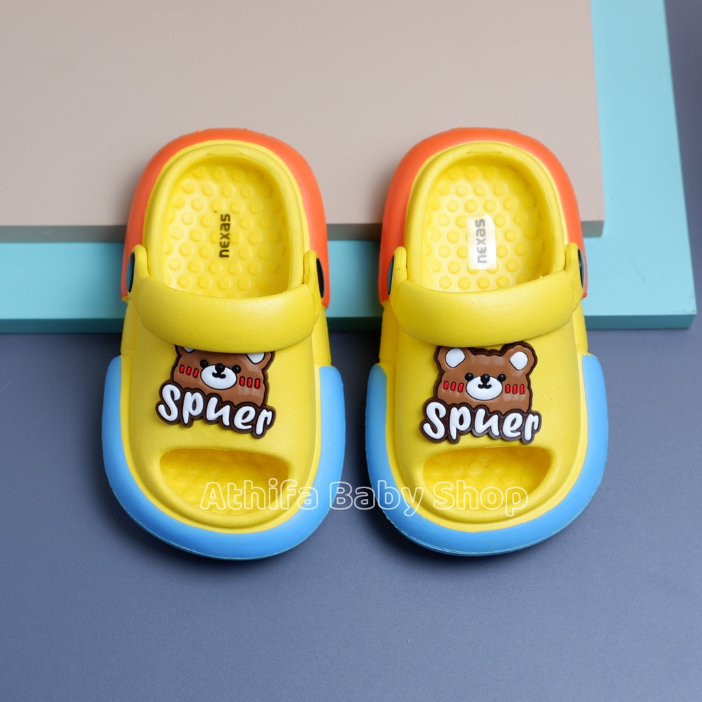 Sepatu Sandal Anak Perempuan Bayi Laki-laki Balita Usia 6 7 8 9 10 11 Bulan 1 2 3 Tahun Sendal Prewalker Baim / Gunung Karet Karakter Spon Ringan Import -0382-