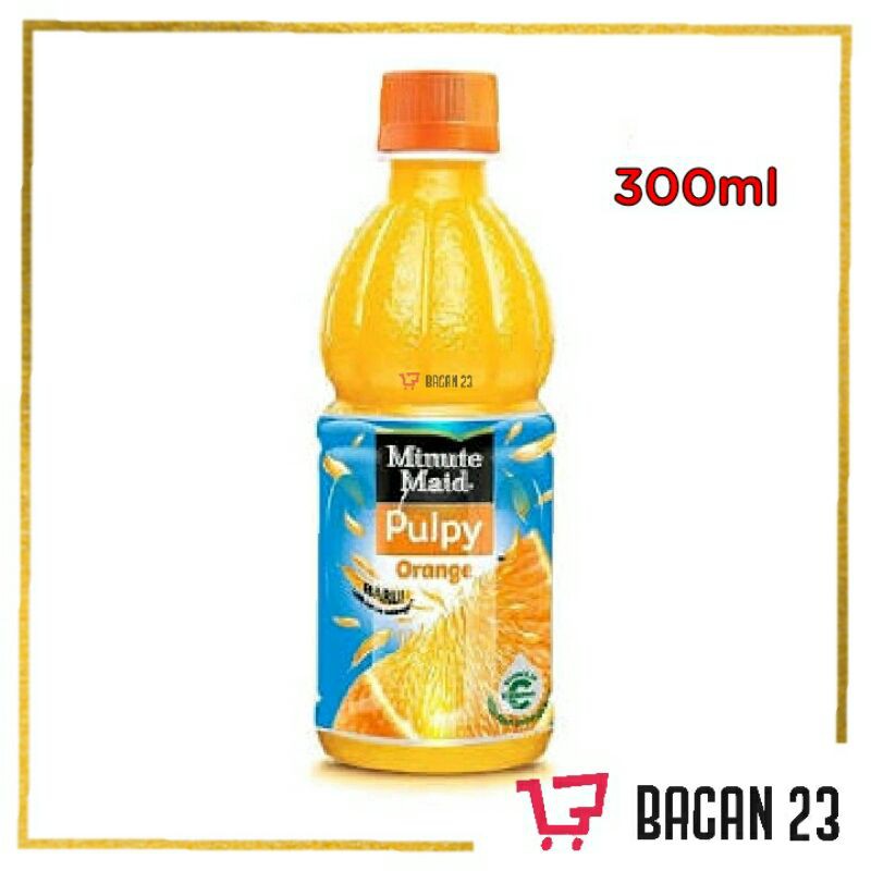 

Minute Maid Pulpy Orange (300ml) / Minuman Bulir Jeruk / Minuman Jeruk Kemasan Botol / Bacan23