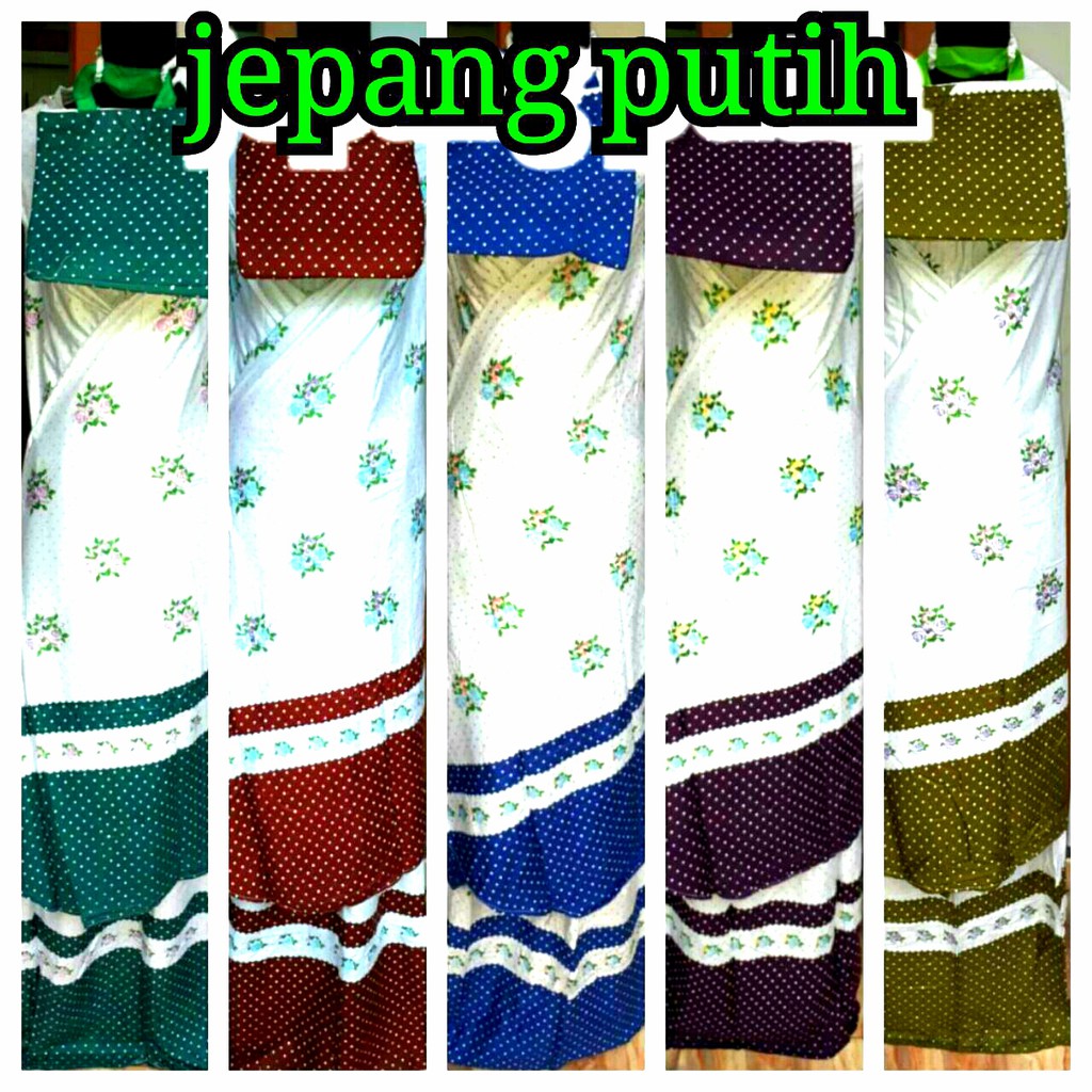MUKENA BALI/MUKENA DEWASA/MUKENA KATUN RAYON (JEPANG PUTIH)