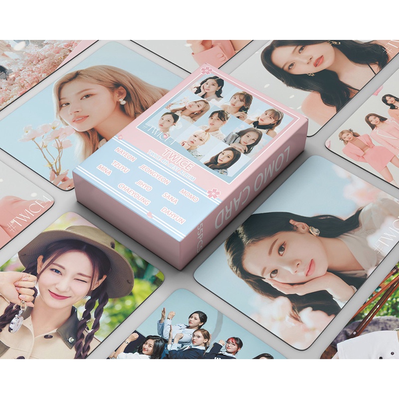 55pcs/box TWICE Photocards TWICE4 2022 Album LOMO Card Postcard ((In STOCK) Kpop fan)