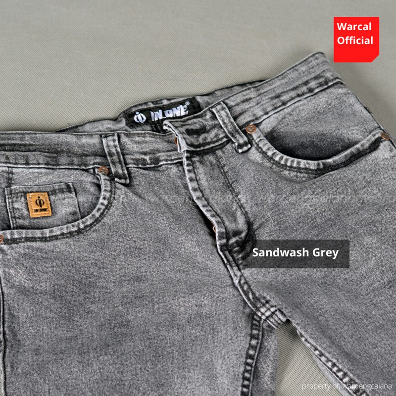 Celana Jeans Panjang Sandwash Grey Softjeans