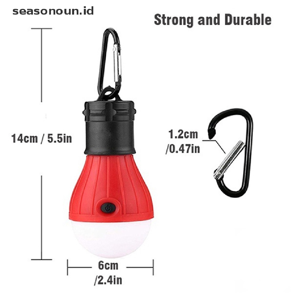 (seasonoun) Lampu Gantung 3-LED Portable Untuk Tenda Camping / Outdoor