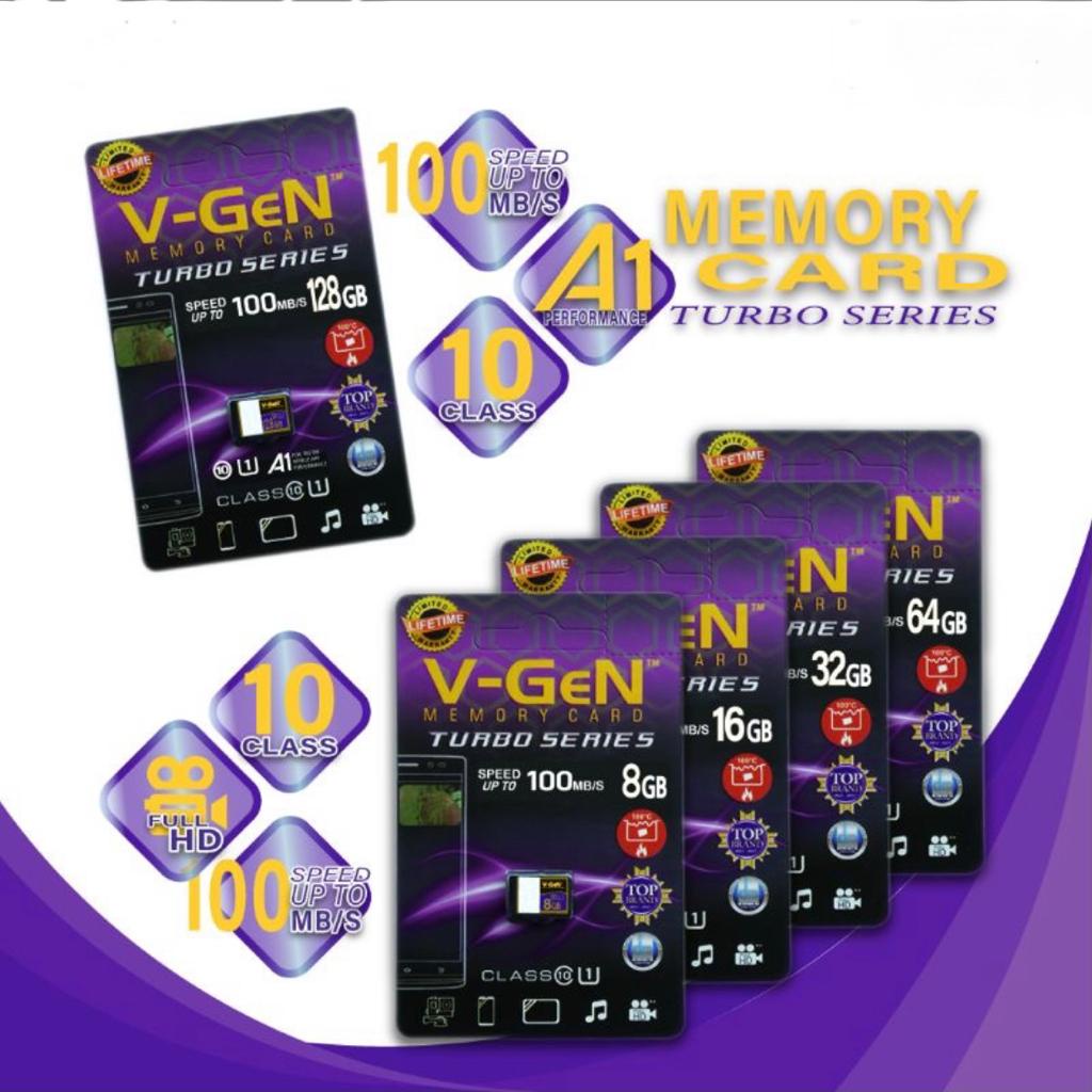 Memori Micro SD V-Gen Memory Card 64gb Class 10 Turbo Vgen Original