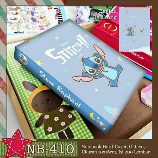 

Custom Notebook A6 Stitch Part 1 (free tambah nama)
