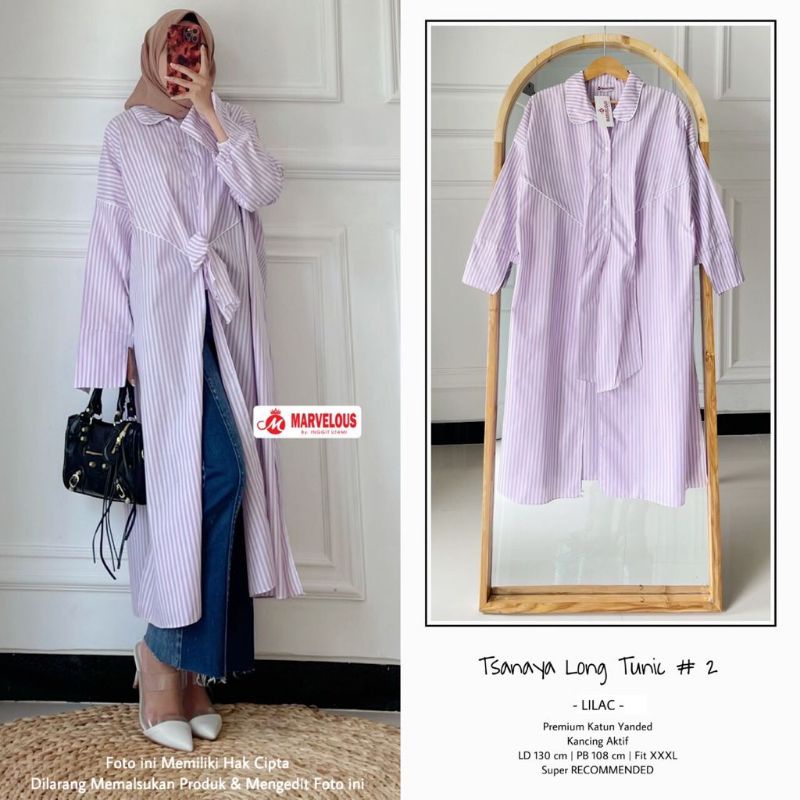 tsanaya long tunik #2 katun yanded by marvelous