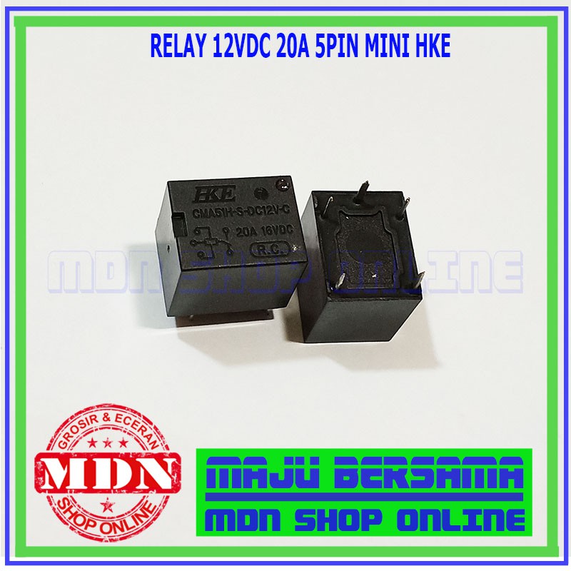 Relay 12V 5 Pin 20A Mini kualitas bagus