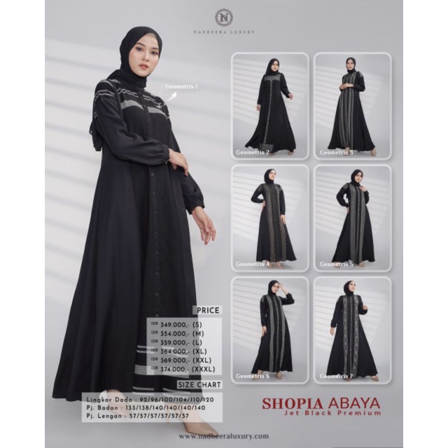 SHOPIA ABAYA GEOMETRIS SERIES | NADHEERA LUXURY