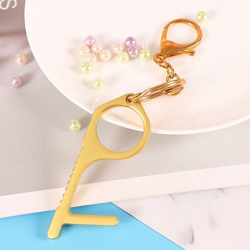 SIY  Open Door Helper Keychain Mold Zero Touch Elevator Button Drawer Door Handle Assistant Safety Contactless Keychain Molds