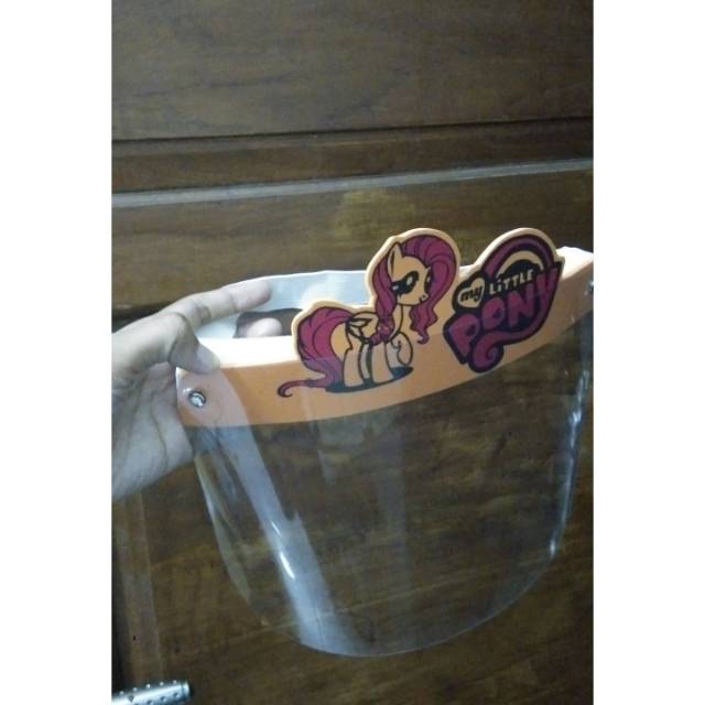 Face shield gambar Kuda Pony (warna random)