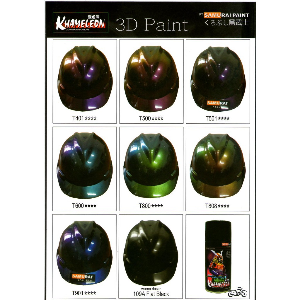 Samurai Paint T501 Khameleon Violet Keungu Kuning Cat Semprot 3d Warna Bunglon Shopee Indonesia