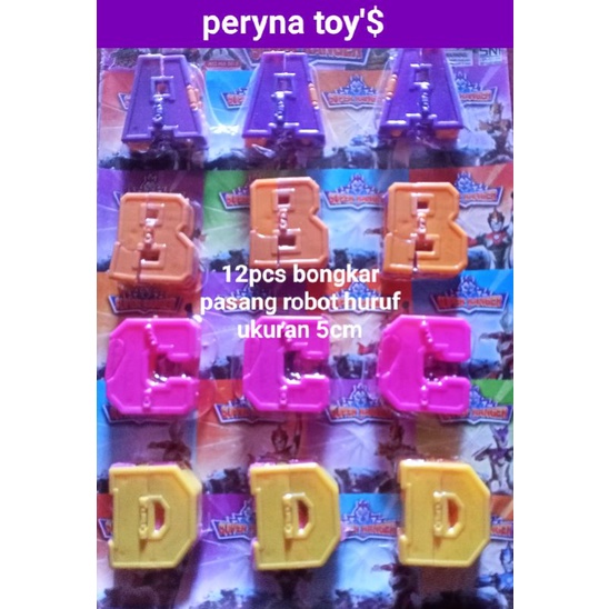 Robot bongkar pasang huruf bisa di gabung"jadi robot besar