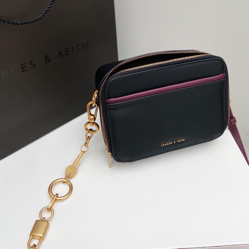 Tas Wanita Double Zip Crossbody Bag SALE