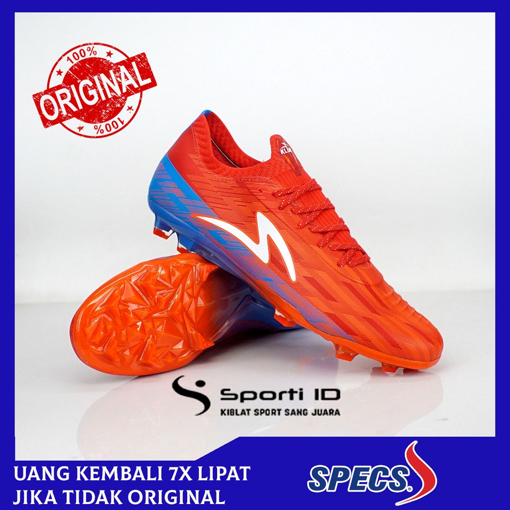 Sepatu Bola Specs Acceleration Lightspeed II Elite Klok FG - Red/Blue 101492 Original