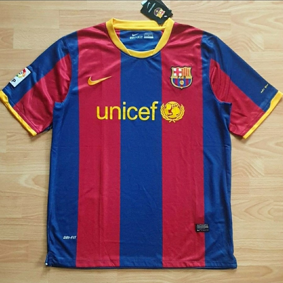 Jersey FC Barcelona 2010-2011 Baju Bola Grade Ori FCB Barca Spanyol GO Blaugrana Spain Barca FCB